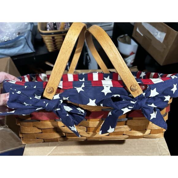Longaberger Other - Longaberger 1992 All American Small Market Basket Stars & Stripes Liner Divider